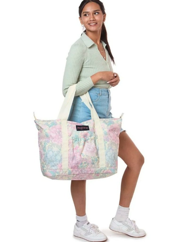 Nwt Jansport Daily Tote Packable Light Faded Tapestry